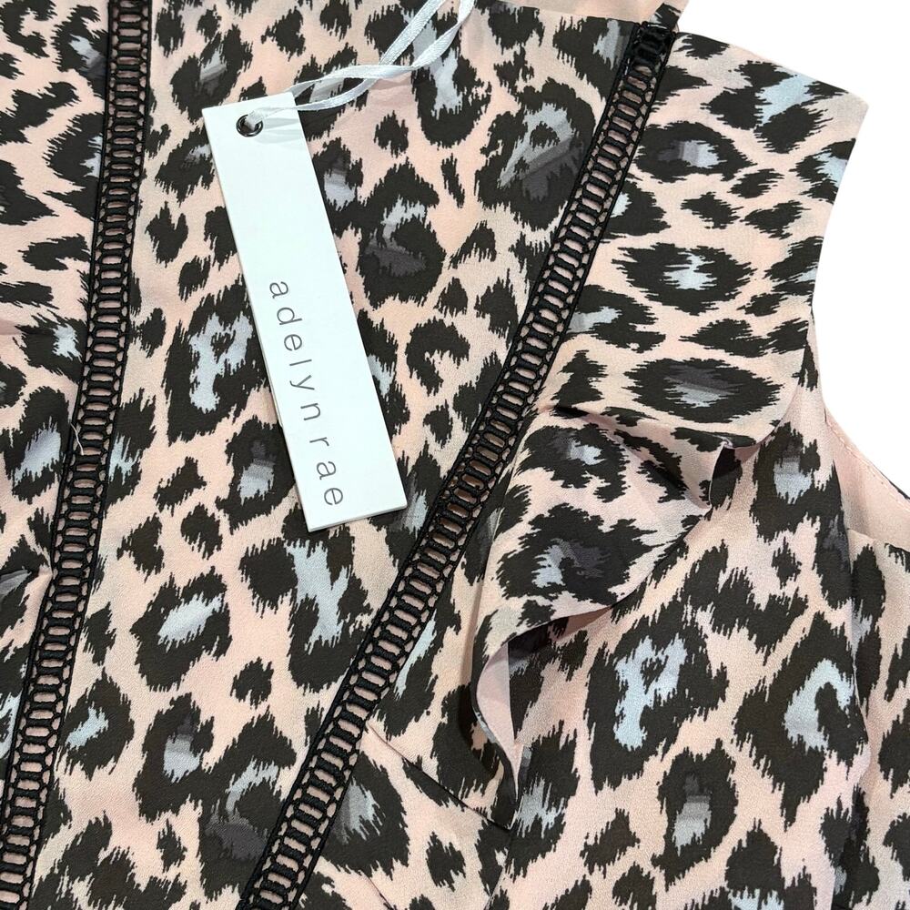 NWT Adelyn Rae Camille Fit and Flare Dress Leopard Cheetah‎ Print Tiered Medium - Picture 4 of 12